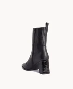 Snapple Ankle Boot -Bullboxer AU Shop Snapple23wMCDO Black Leather Black Croc 4