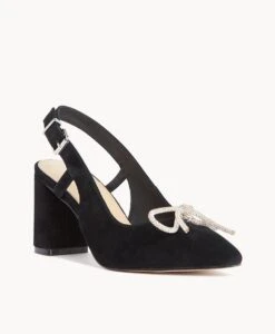 Stacy Slingback Heel -Bullboxer AU Shop Stacy21sMCDO Black Suede Sparkle 1 4