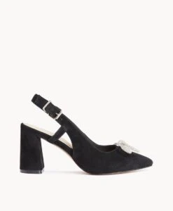 Stacy Slingback Heel -Bullboxer AU Shop Stacy21sMCDO Black Suede Sparkle 2 4