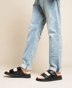 Tasman Sandal -Bullboxer AU Shop Tasman M Black Leather 03301 WEB