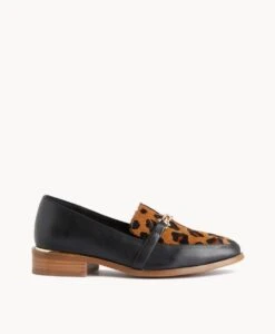 Tickle Loafer -Bullboxer AU Shop Tickle19sMNCO Black leather Leopard 2 1