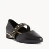 Winnie Ballet Flat -Bullboxer AU Shop Winnie22sMNCO Black Leather 1