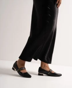 Winnie Ballet Flat -Bullboxer AU Shop Winnie22sMNCO Black Leather3094 WEB